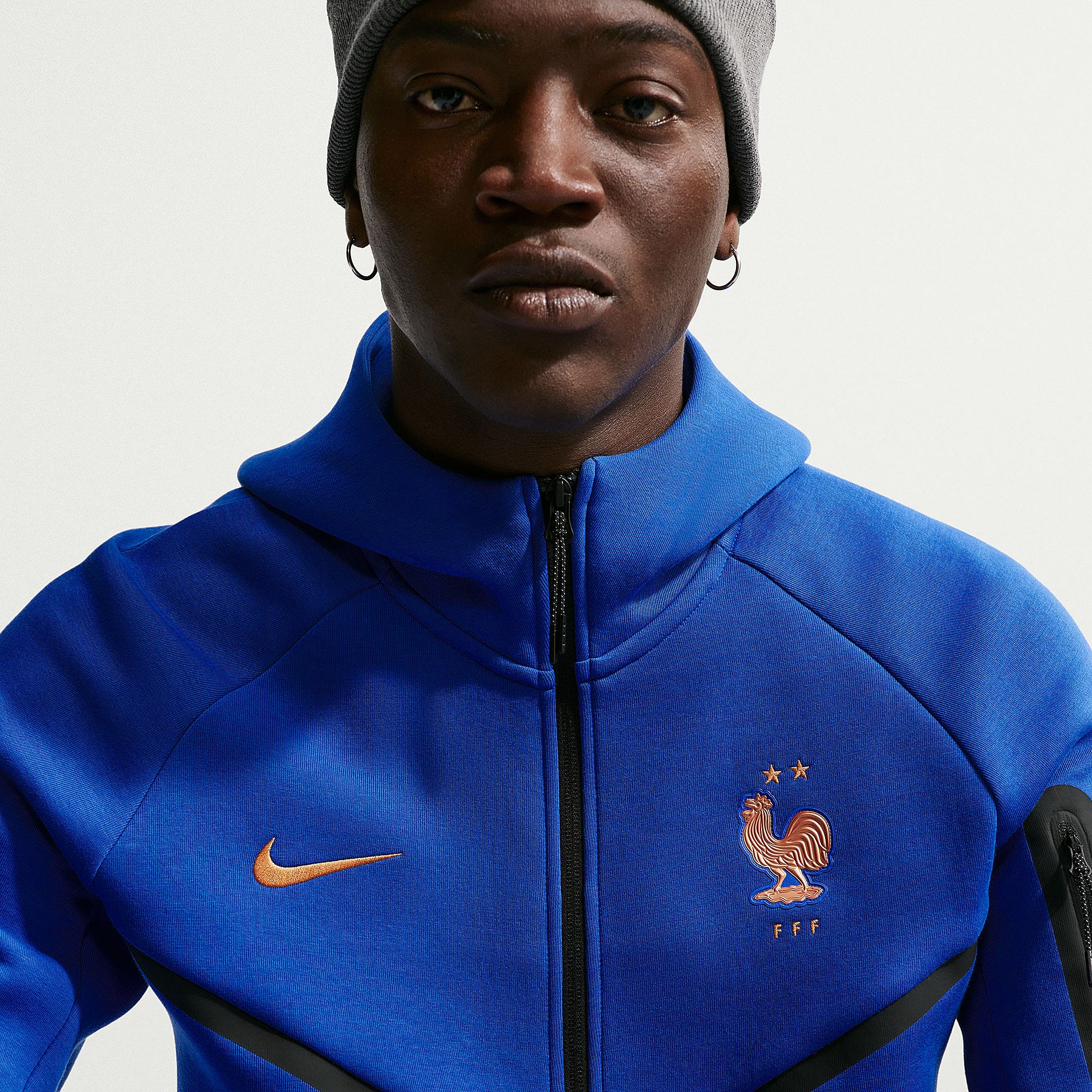Nike France 2026 Tech Fleece Windunner Hoodie - Game Royal