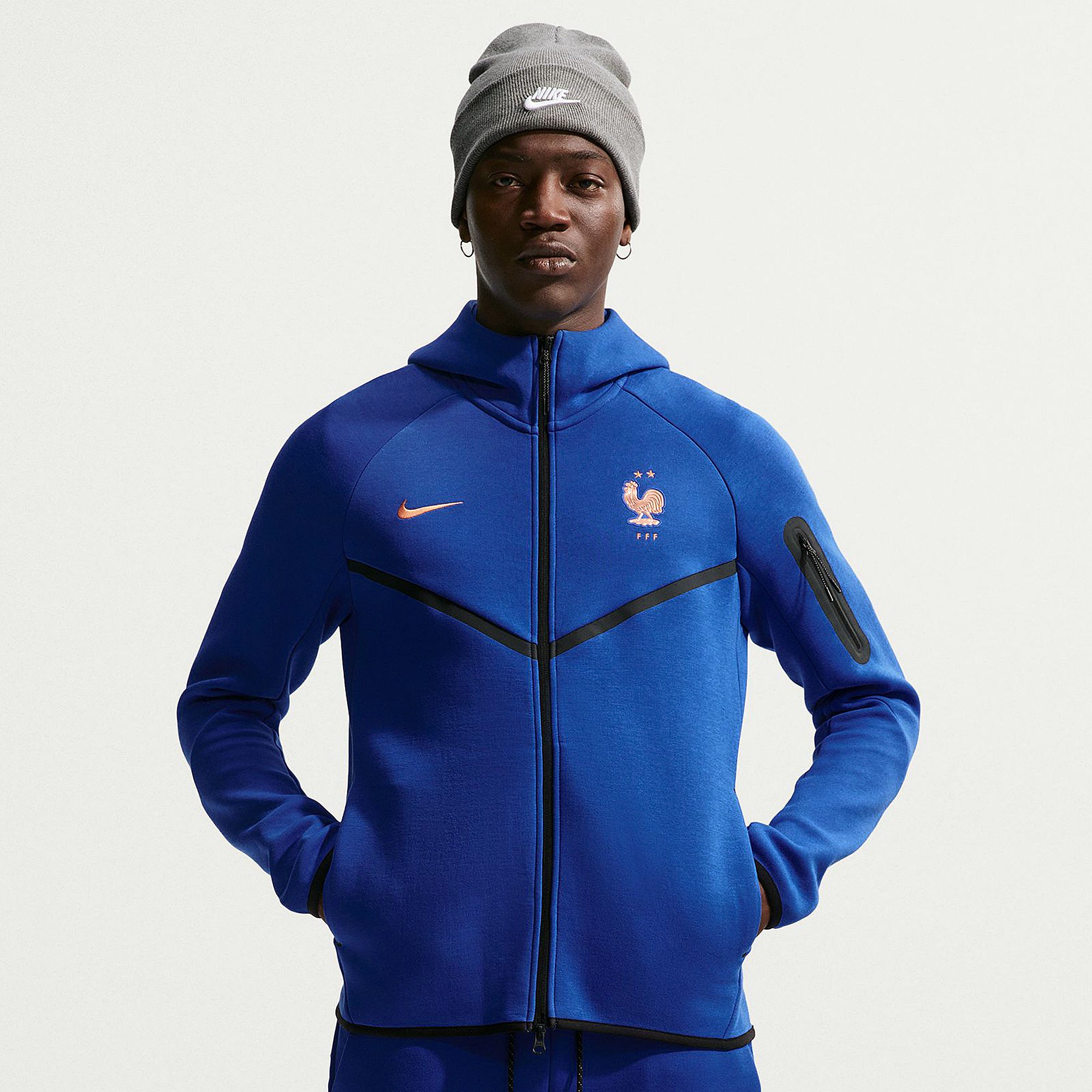 Nike France 2026 Tech Fleece Windunner Hoodie - Game Royal