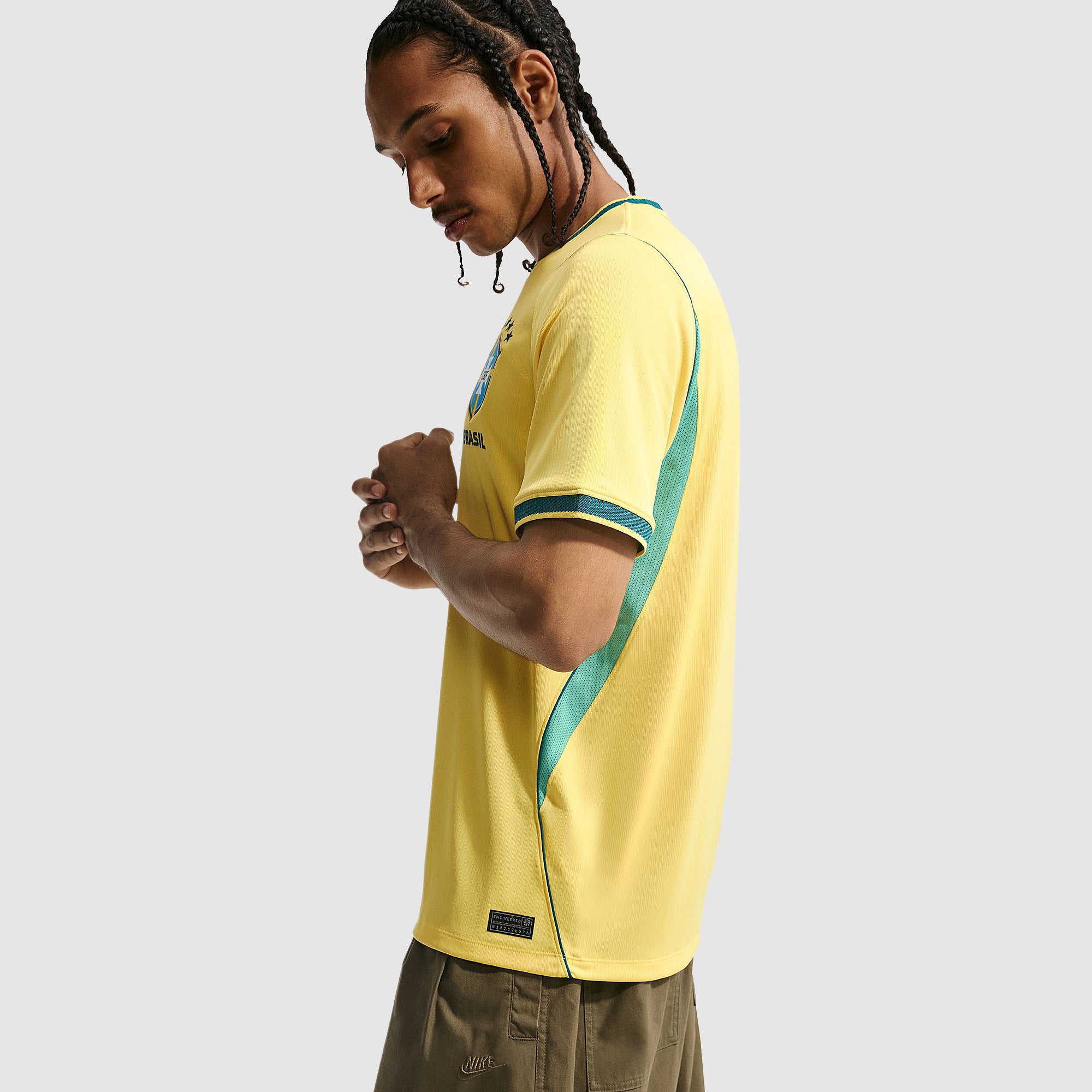 Nike Brazil 2026 Dri-FIT Stadium Home Shirt - Canary/Light Menta