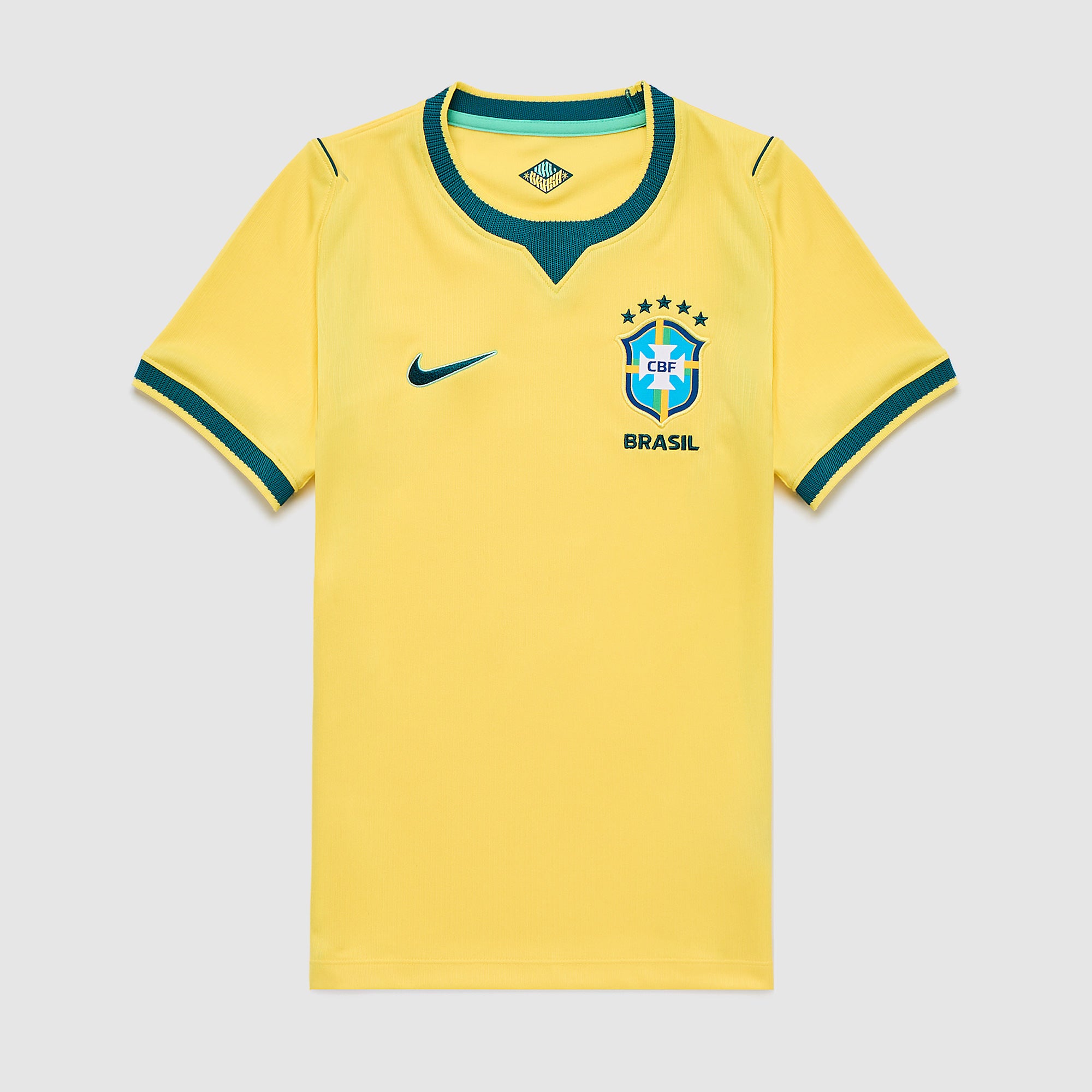 Nike Brazil 2026 Kids Dri-FIT Stadium Home Shirt - Canary/Light