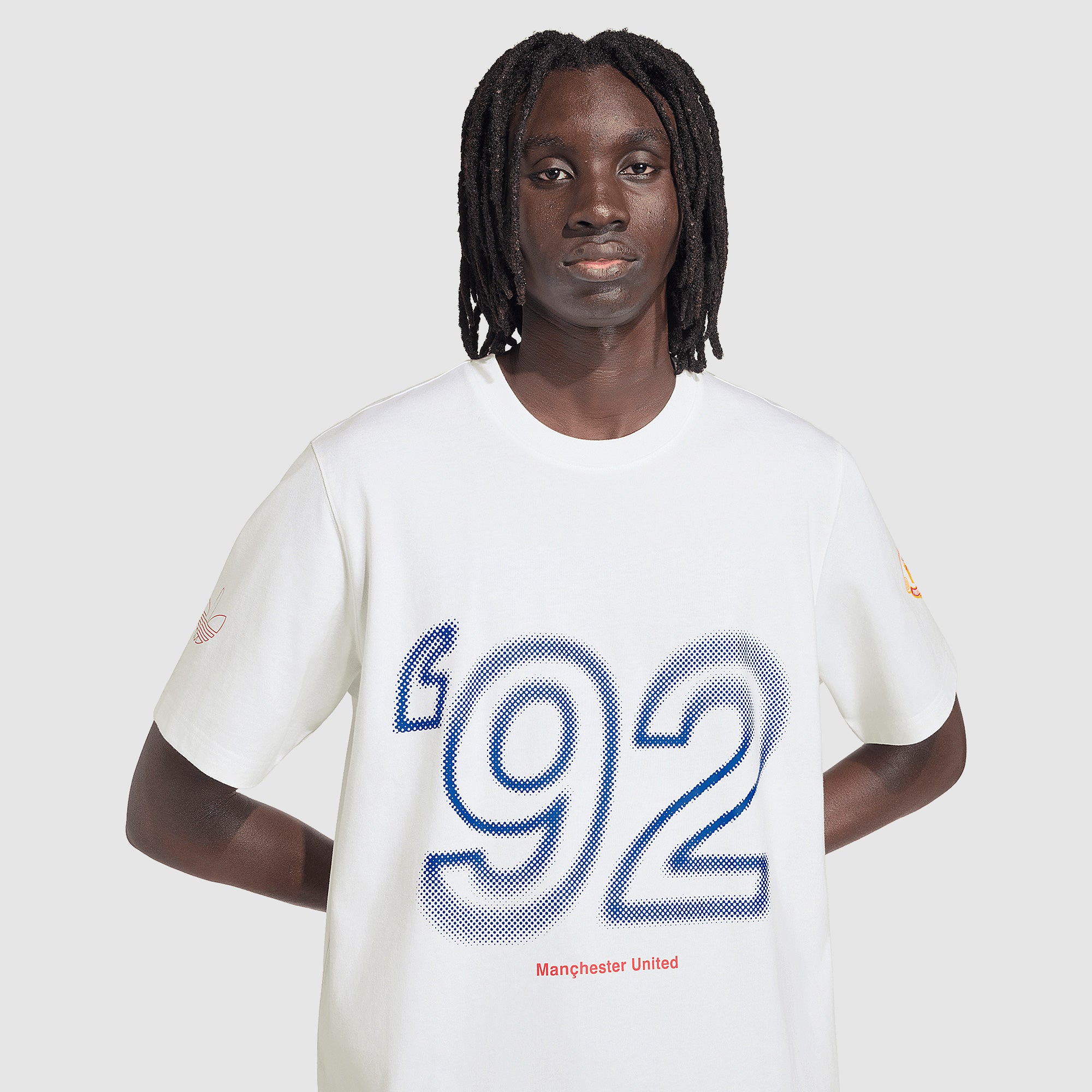 ‘90s Vintage Identity T-shirt Manchester adidas Originals Manchester United 1990 T-Shirt - White - Mens Replica