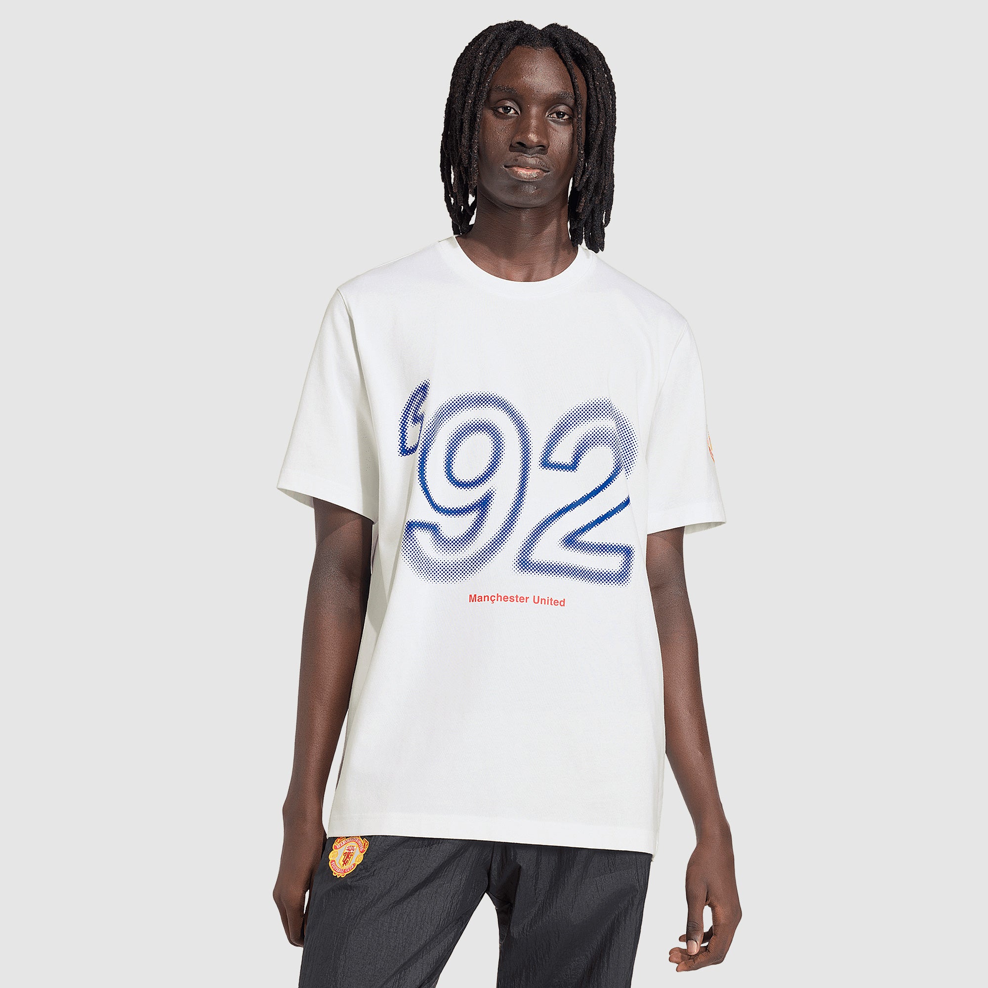 adidas Originals Manchester United 1990 T-Shirt - White - Mens Replica