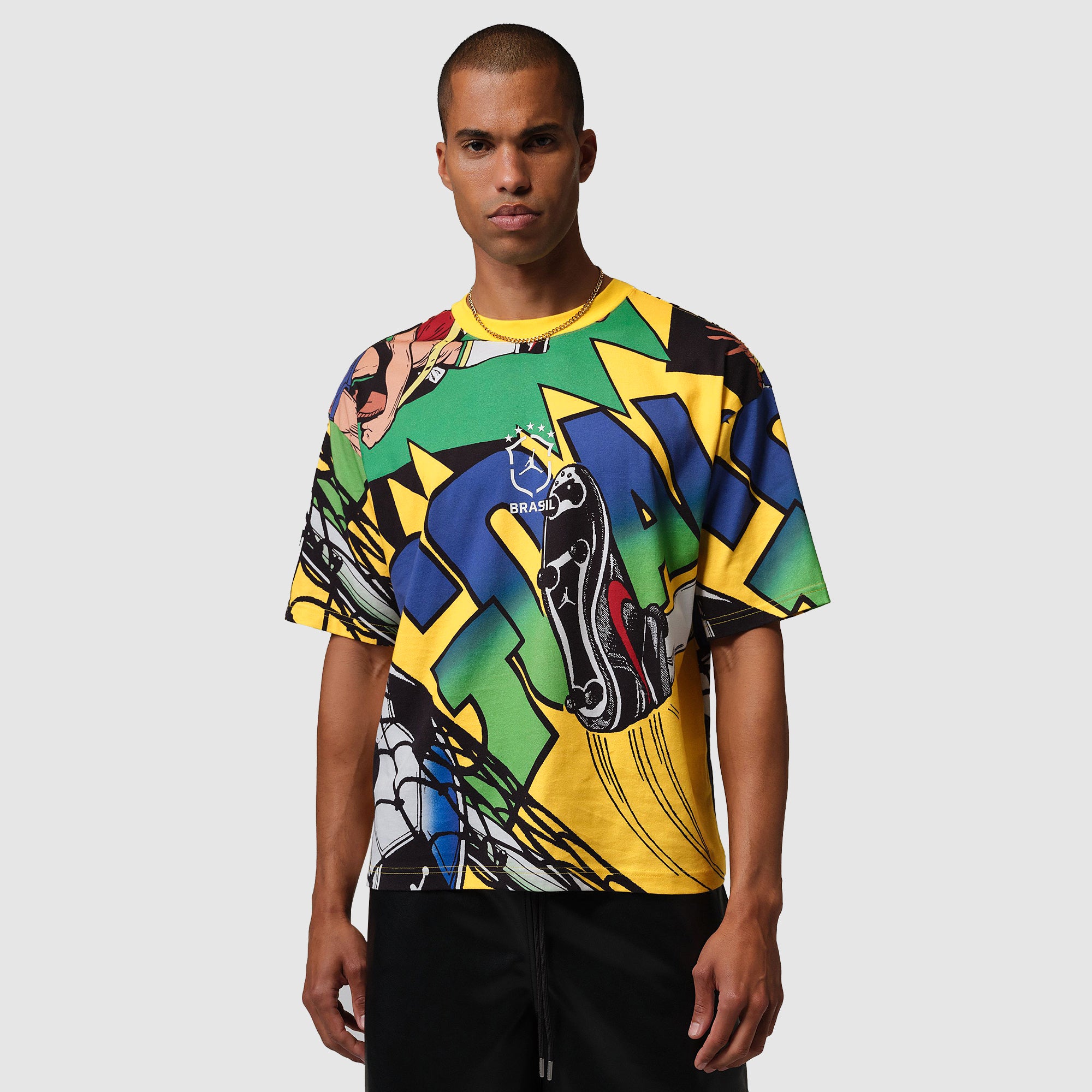 ブラジル代表 Jordan シャツ Jordan x Brazil 2026 Essentials Boxy T-Shirt - Varsity Maize