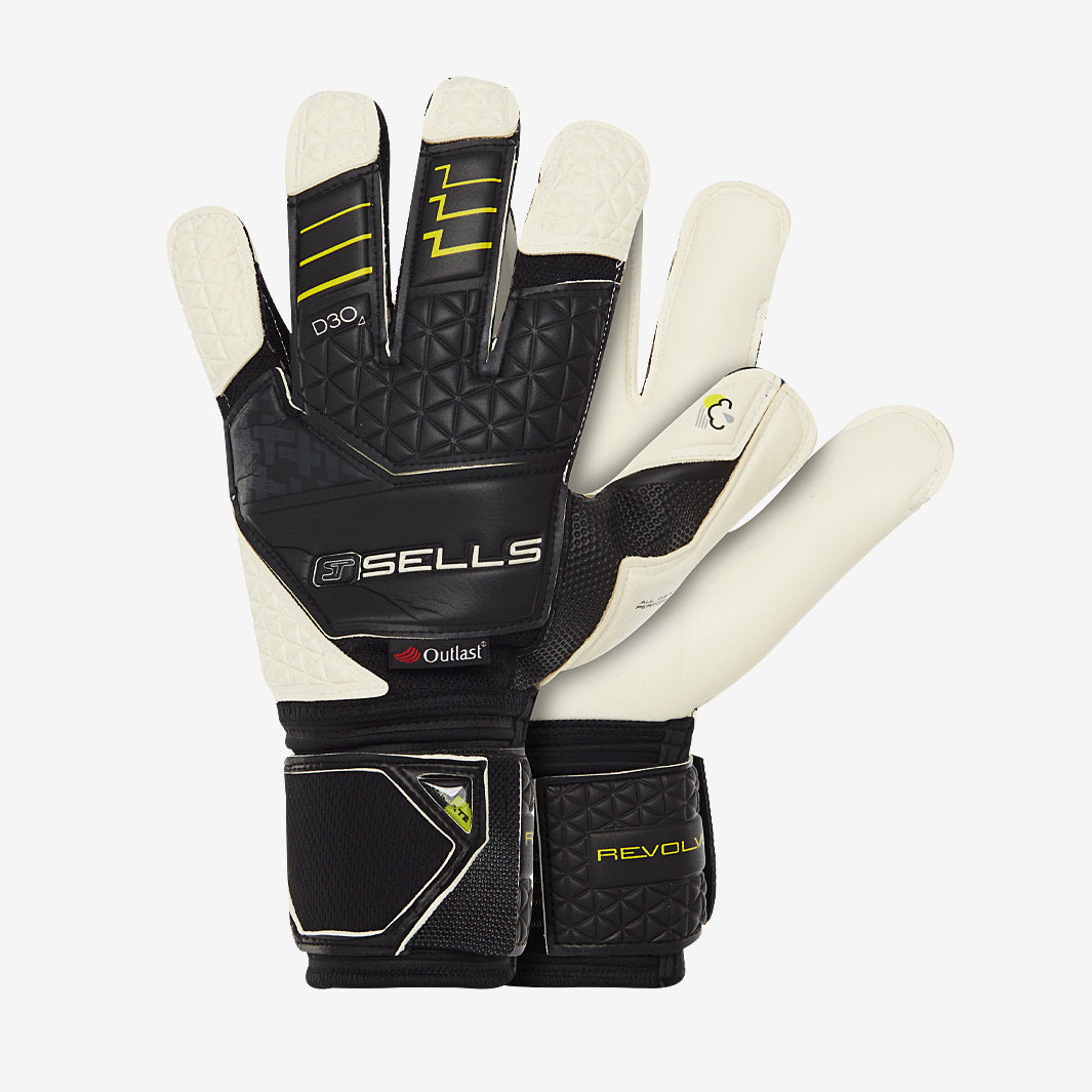 Sells Revolve Climate - Mens GK Gloves - Flat Palm - Black/Yellow
